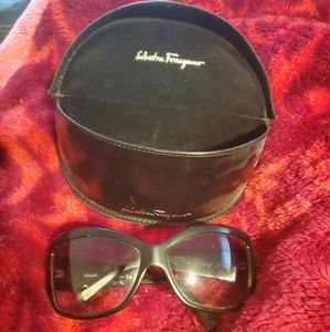 2005 Black and purple Ferragamo sunglasses.